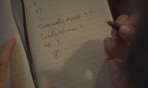 Carol's Tally. Ryan, Karen, David, Lizzy, 7 unnamed at Terminus, and 7 unnamed wolves.