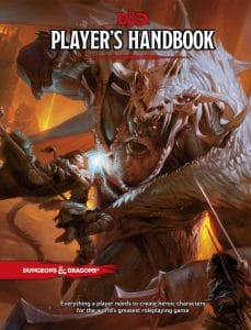 Different edition of Dungeons and Dragons – 5e Players Handbook