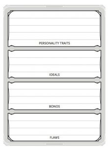 Character Sheet - Print Version