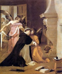 Aquinas is girded by angels with a mystical Belt of Purity +3. 