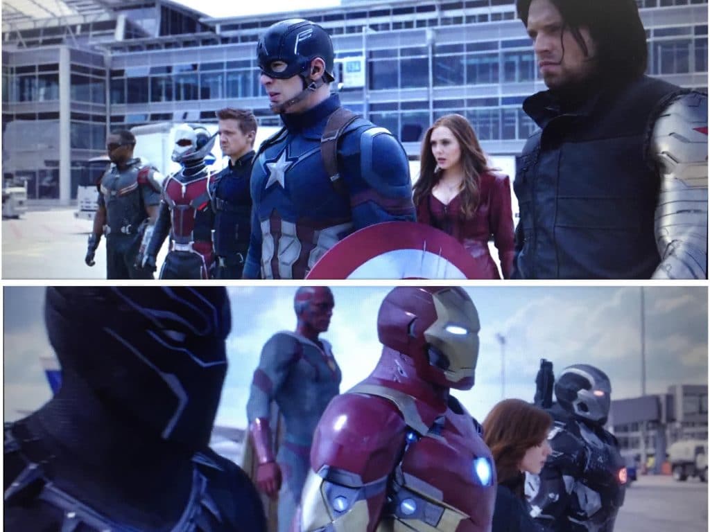 Captain America civil war teams