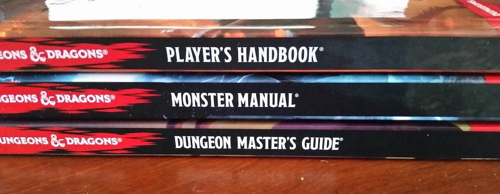 D&D 5e books. Photo via Melvin Smif.