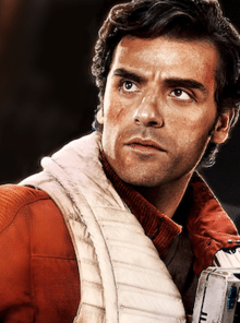 Poe Dameron Starfinder Build, intensely gazing off into the distance.