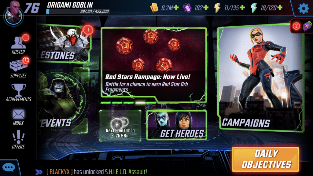 Marvel Strike Force Orbs