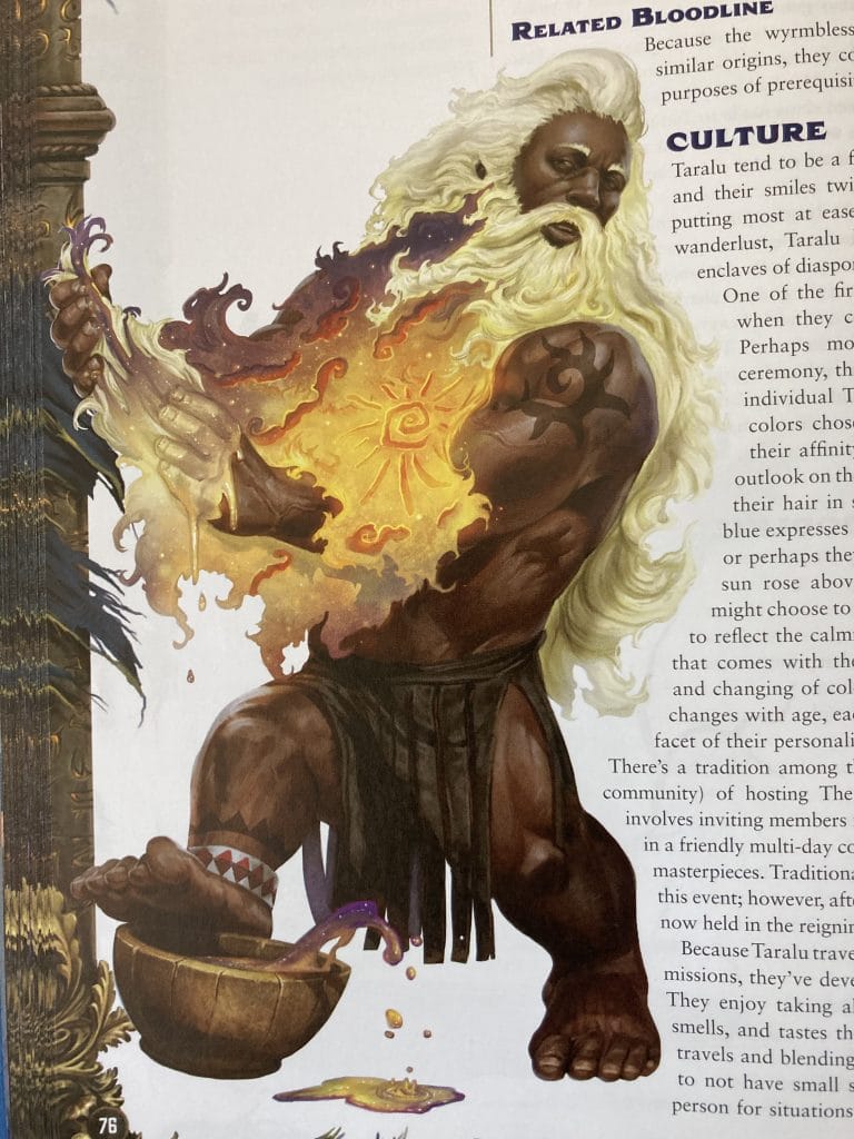 The first hair dying for the Taralu is a coming of age milestone, in Lost Omens Mwangi Expanse by Paizo