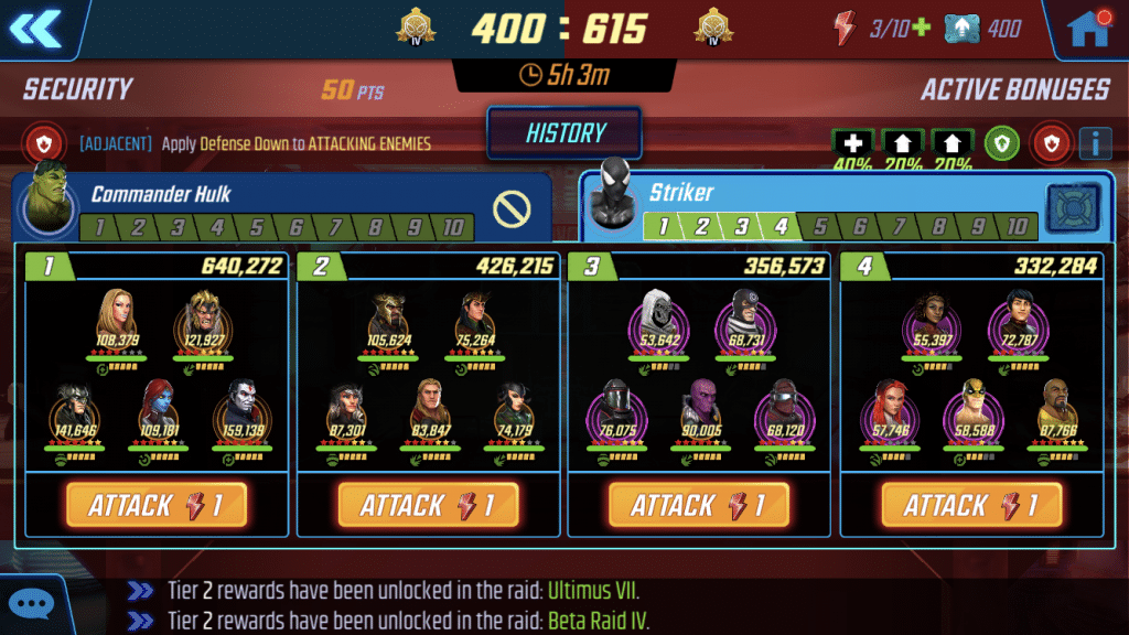 Marvel Strike Force Alliance War