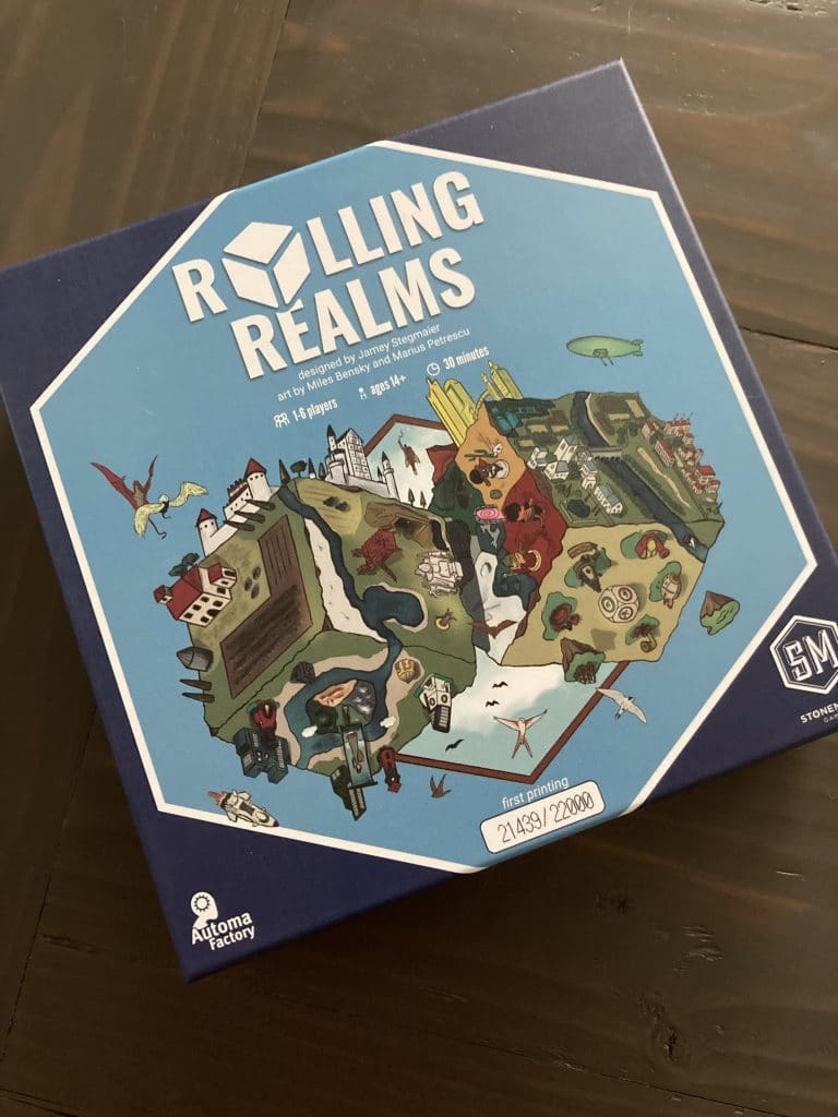 Rolling Realms board game box cover