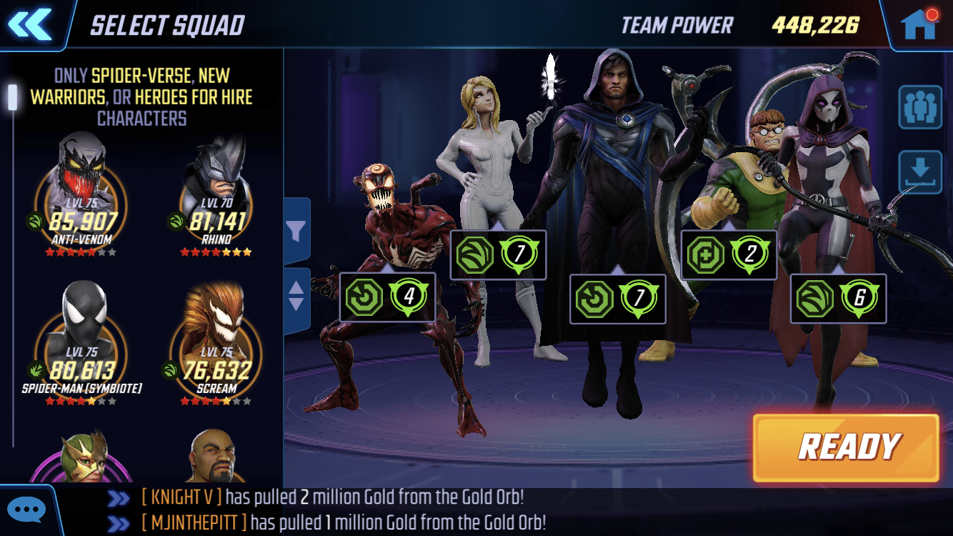 The Ultimate Build for Heroes for Hire. MSF - MARVEL Strike Force
