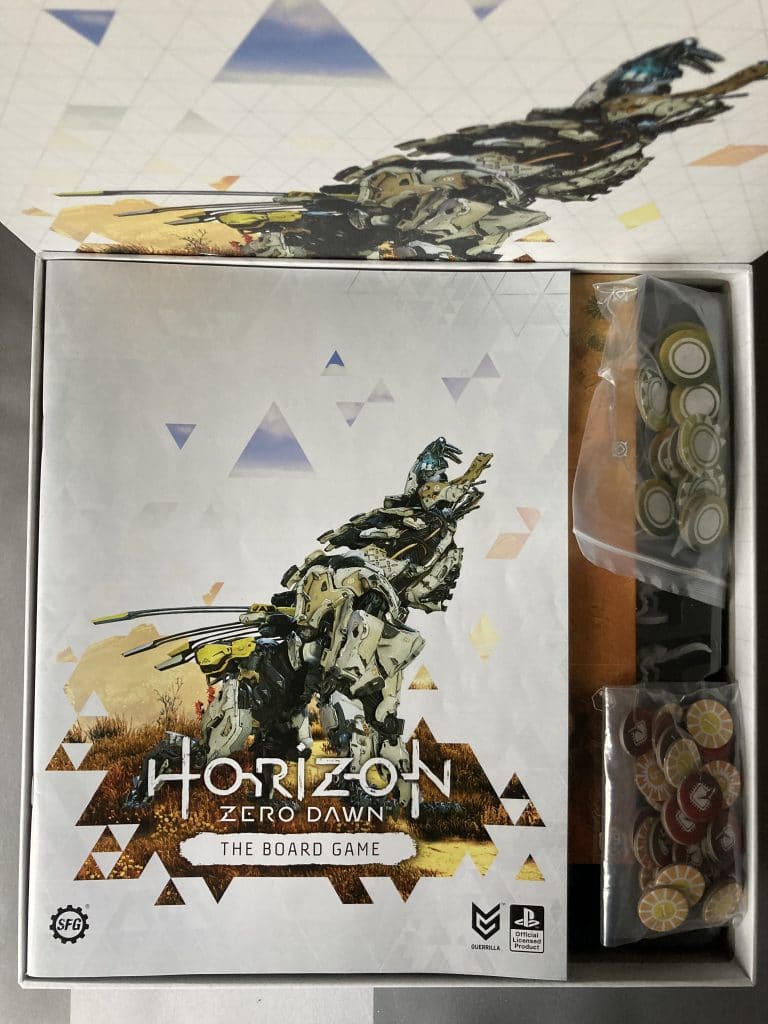 Horizon Zero Dawn The Board Game box contents