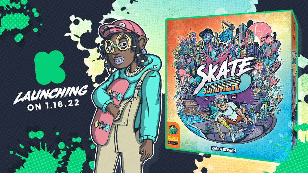 Skate Summer Board Game launches on Kickstarter Jan 18, 2022