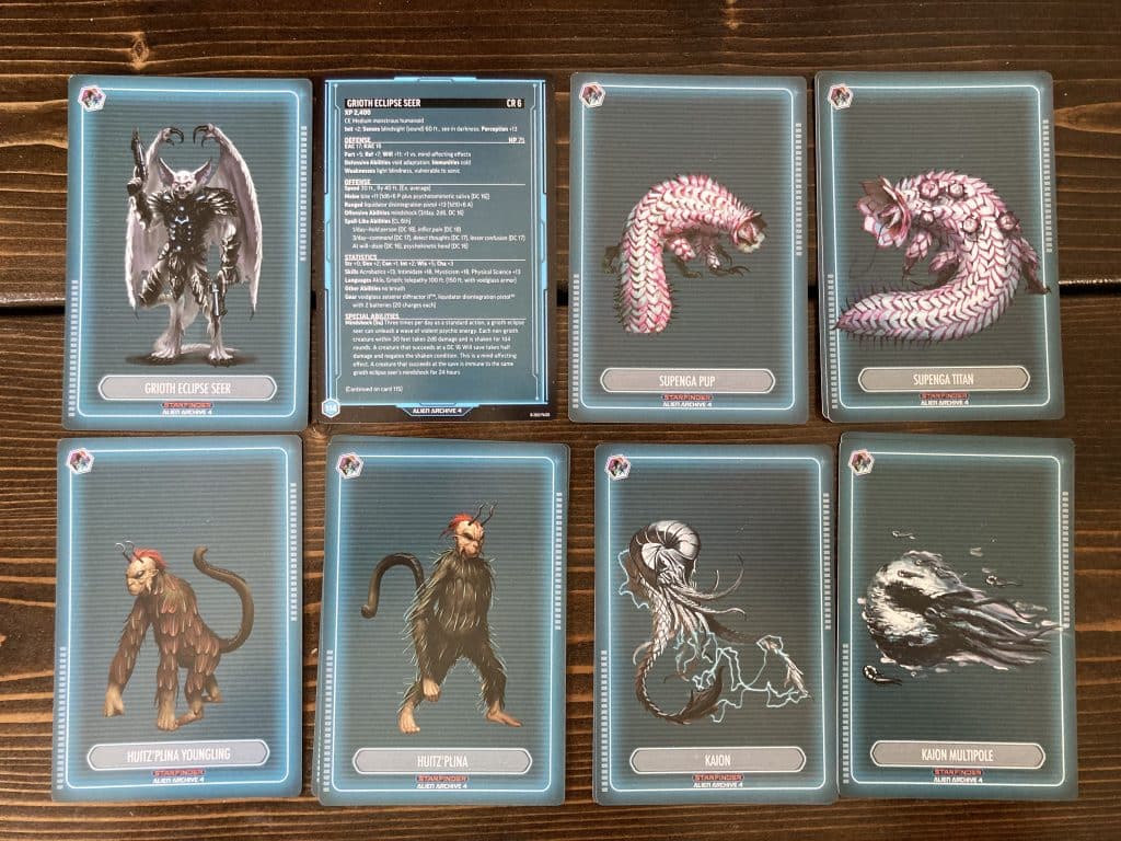 Starfinder Alien Archive 3 & 4 Battle Cards