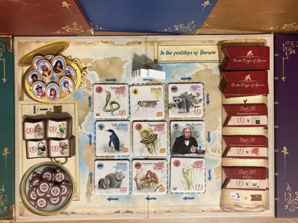 In the Footsteps of Darwin board game tile market